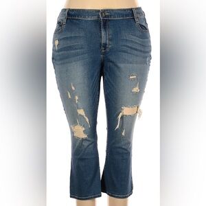 Boutique+ Stretch Distressed Ripped Jeans